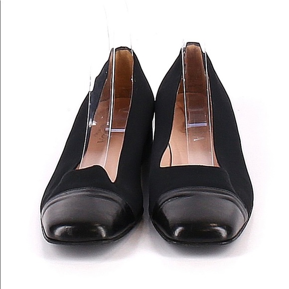 ESCADA size 9B black two tone leather shoes / flats in Lightly worn condition - Picture 2 of 7